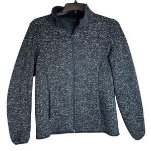 Women’s Swiss Tech Black Full Zip-up Fleece XL (16-18) Warm Cozy Marbled Pockets